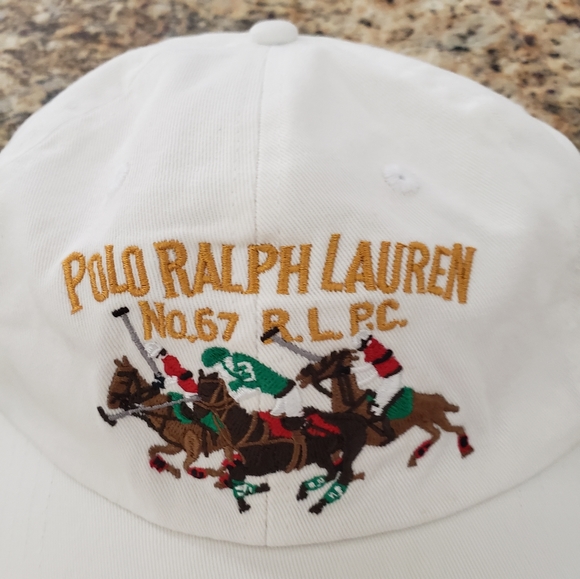 POLO RALPH LAUREN MEN'S WHITE 3 POLO PLAYER/PONY LOGO BALL CAP HAT OSFA $49 NWT - Picture 2 of 11